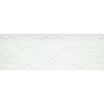 CENTER - 13X35, WHITE HEX, SATIN